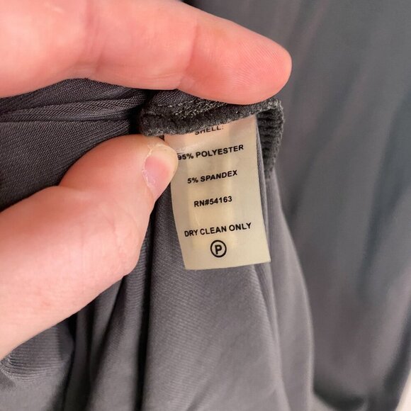 Calvin Klein Grecian Goddess Olive Asymmetrical Draped Gown – Size 8 - Picture 6 of 14